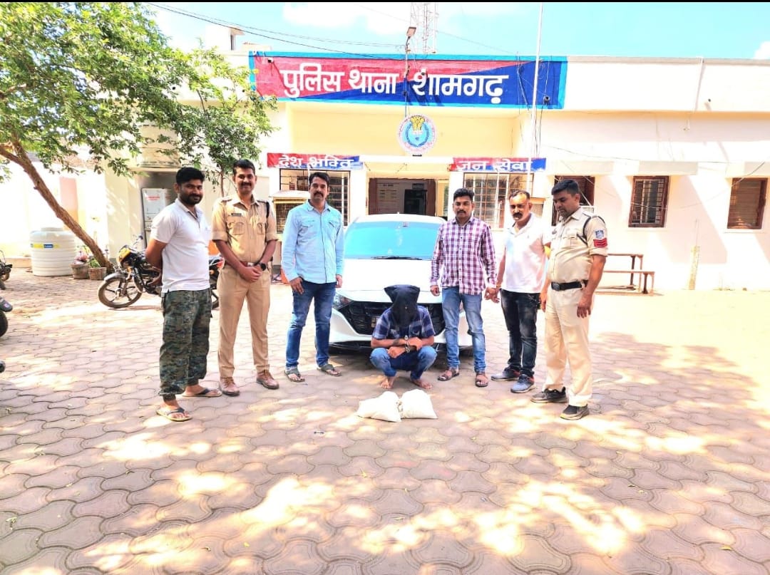 कार में मिली 12 लाख से अधिक की अफीम:कार ड्राइवर अरेस्ट; 2 थैलियों में छुपा रखी थी 6 किलो से ज्यादा अफीम 
